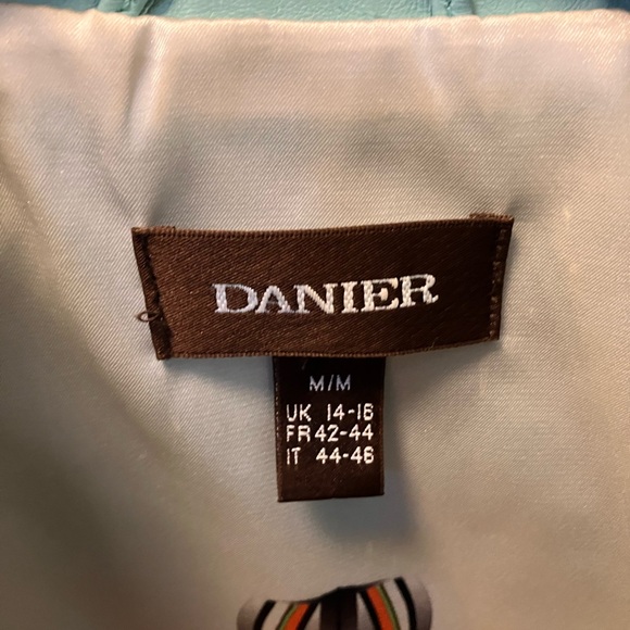 Danier Teal Leather Jacket - Picture 3 of 6